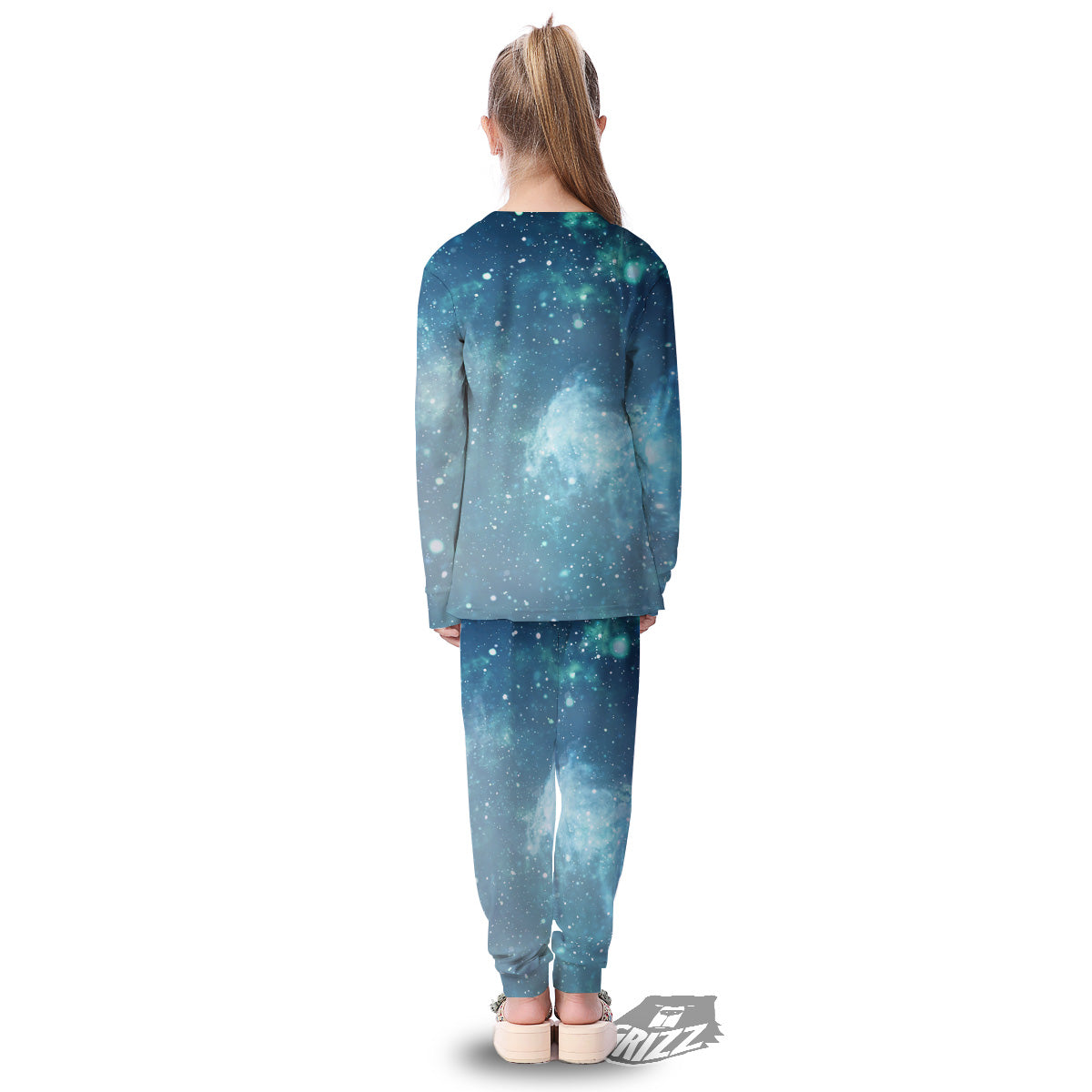 Universe Galaxy Space Blue Sky Print Kid's Pajamas-grizzshop