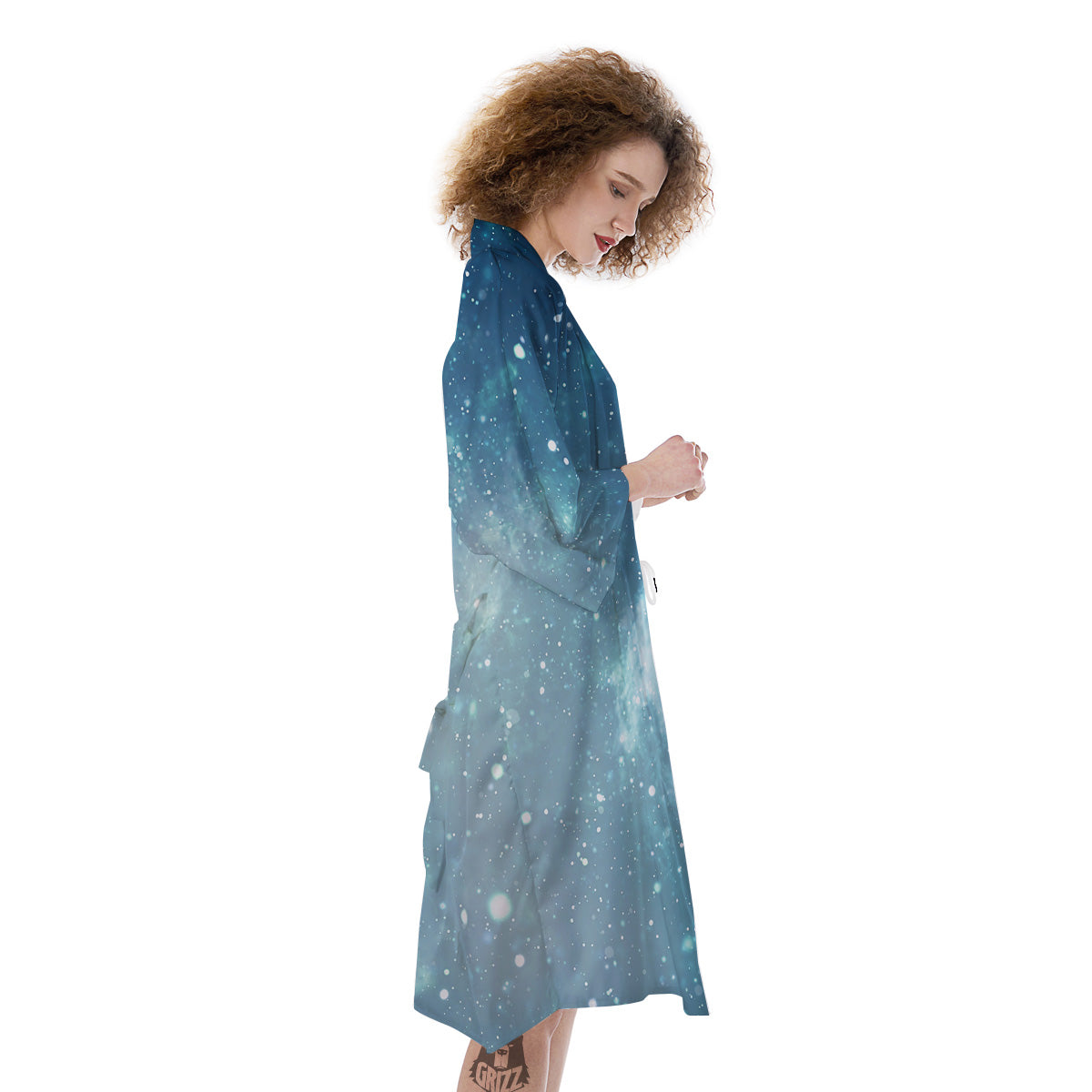 Universe Galaxy Space Blue Sky Print Kimono-grizzshop