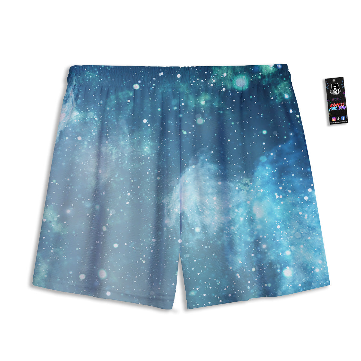 Tropical Hawaiian Dark Print Pattern Mesh Shorts