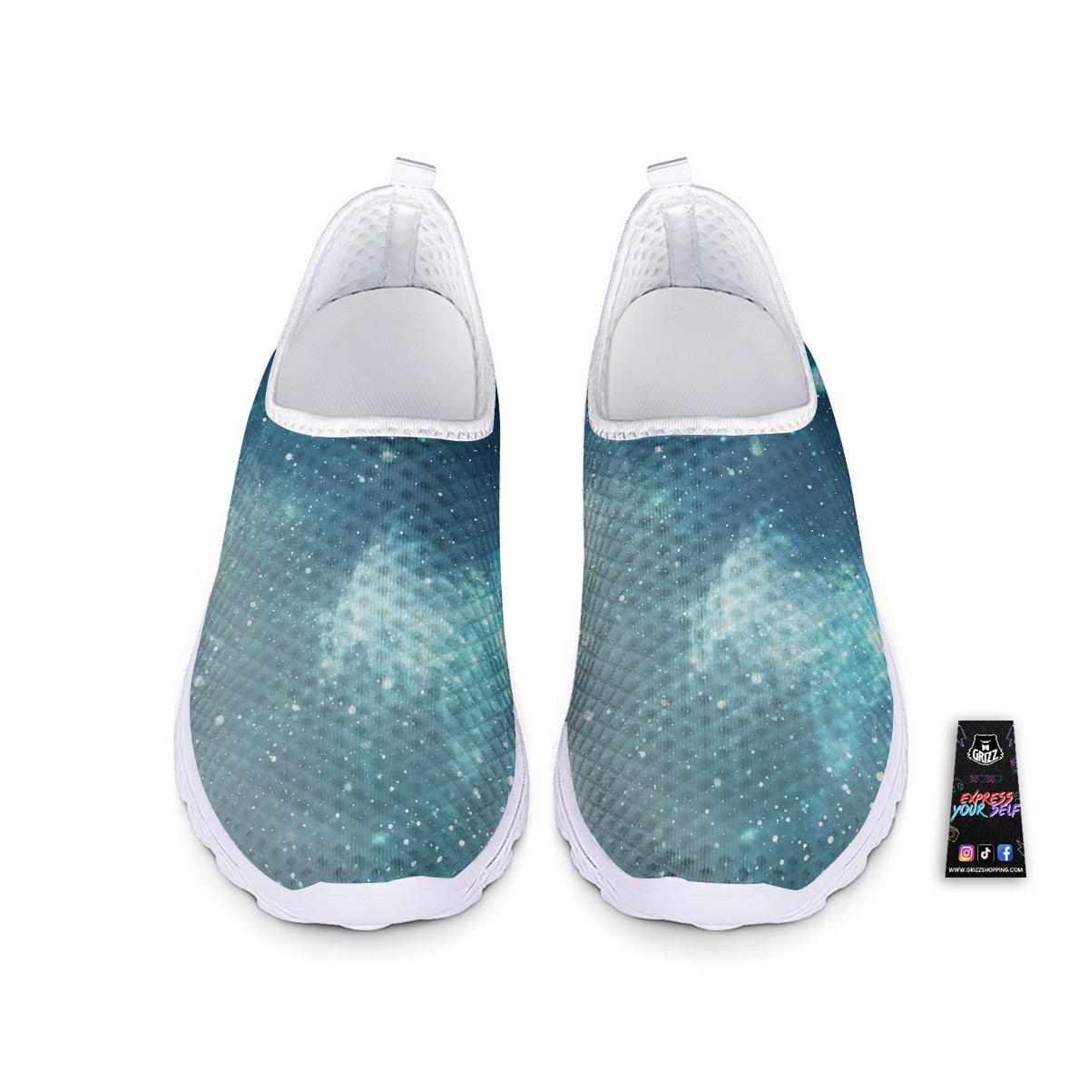 Universe Galaxy Space Blue Sky Print Nurse Shoes-grizzshop