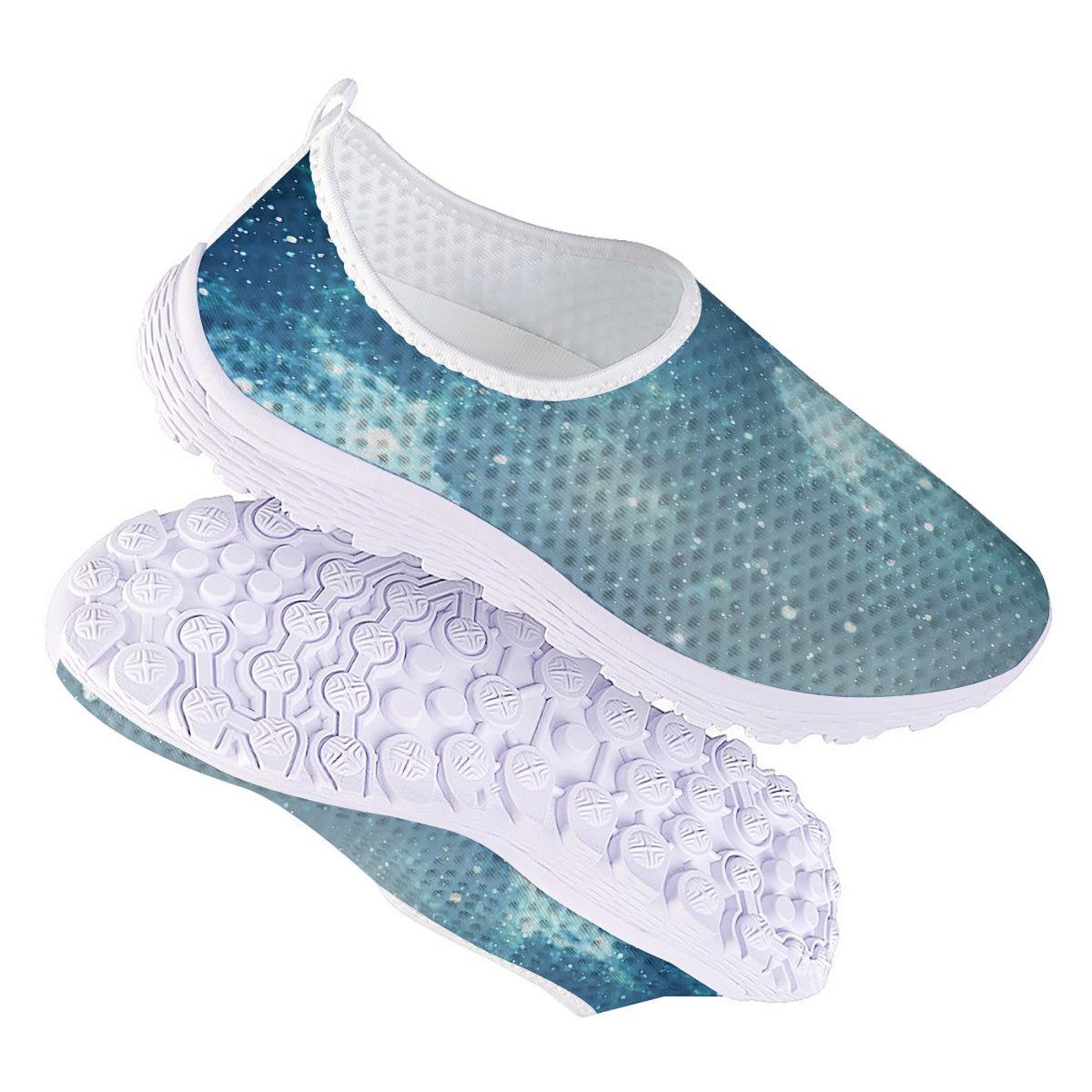 Universe Galaxy Space Blue Sky Print Nurse Shoes-grizzshop