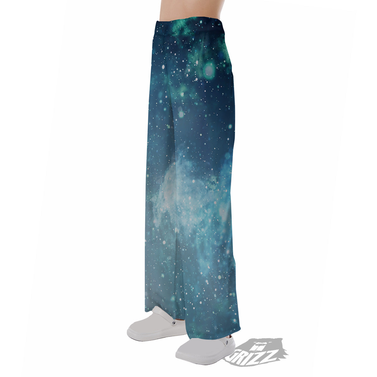 Universe Galaxy Space Blue Sky Print Pajama Pants-grizzshop