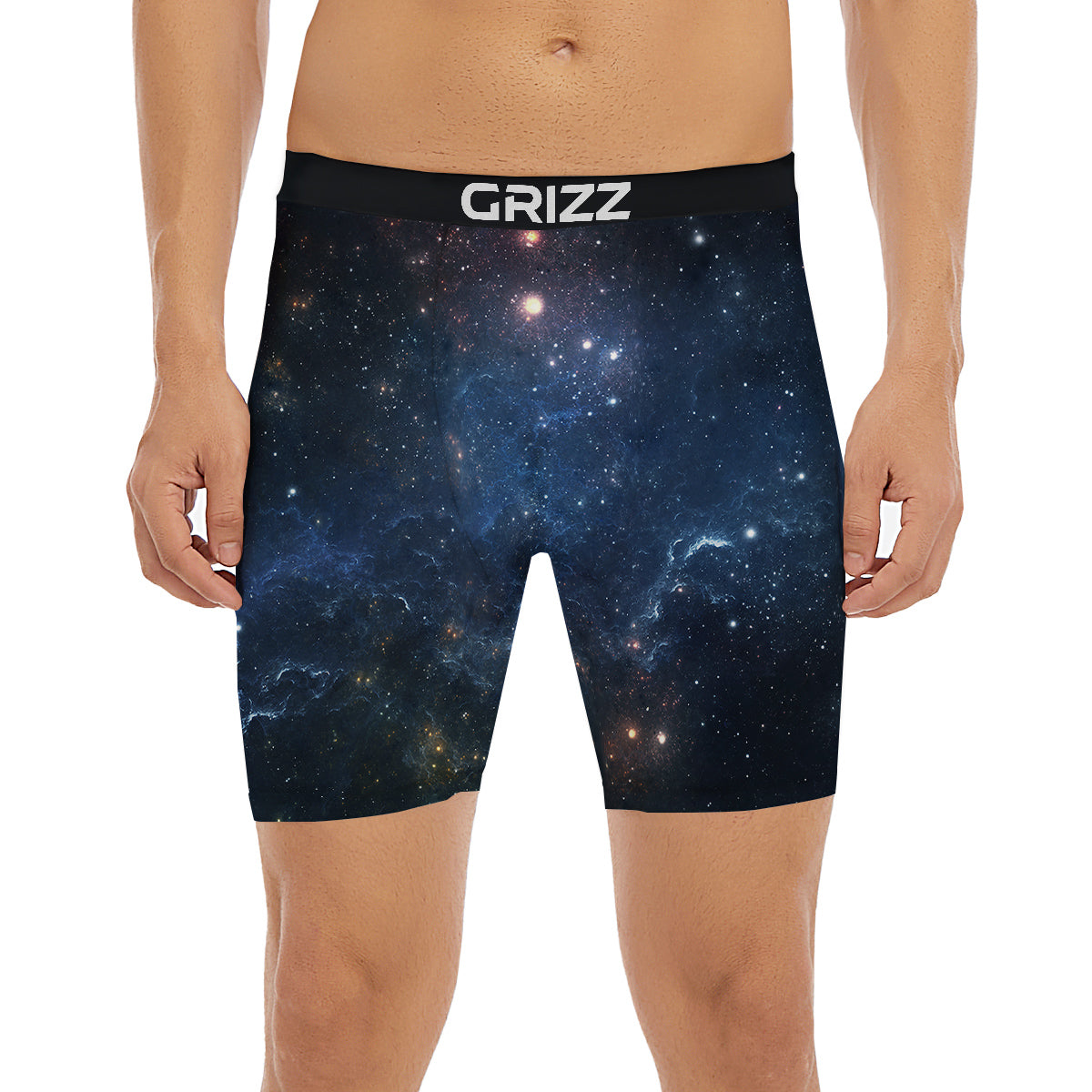 Universe Galaxy Space Dark Nebula Print Boxer Briefs-grizzshop