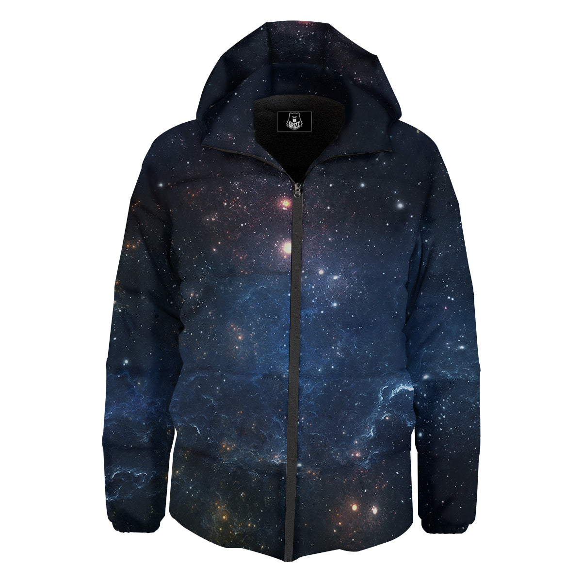 Universe Galaxy Space Dark Nebula Print Down Jacket-grizzshop