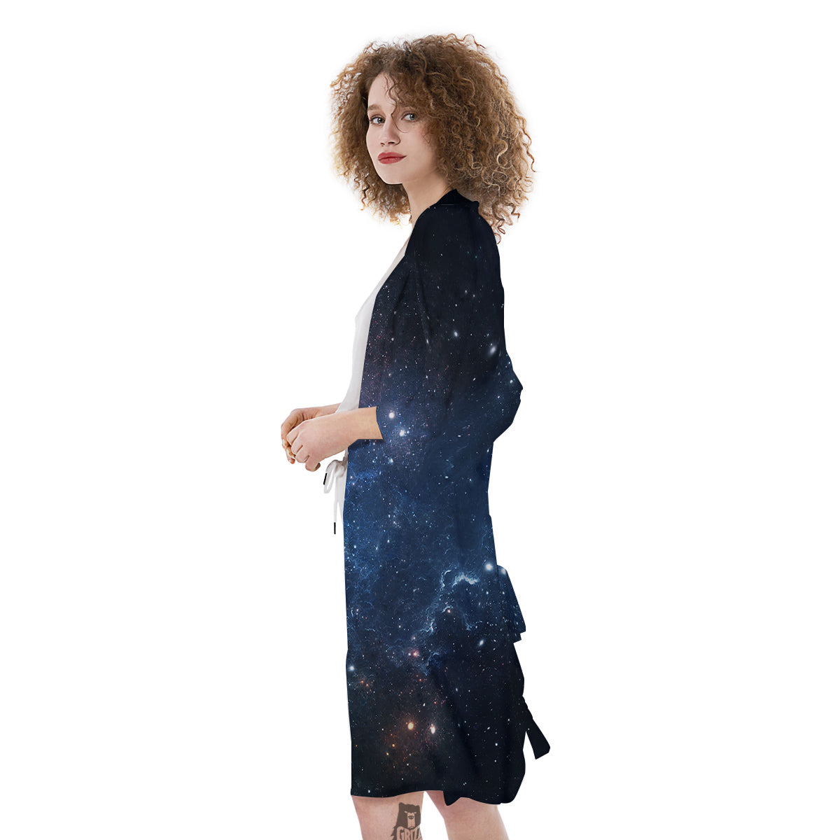 Universe Galaxy Space Dark Nebula Print Kimono-grizzshop