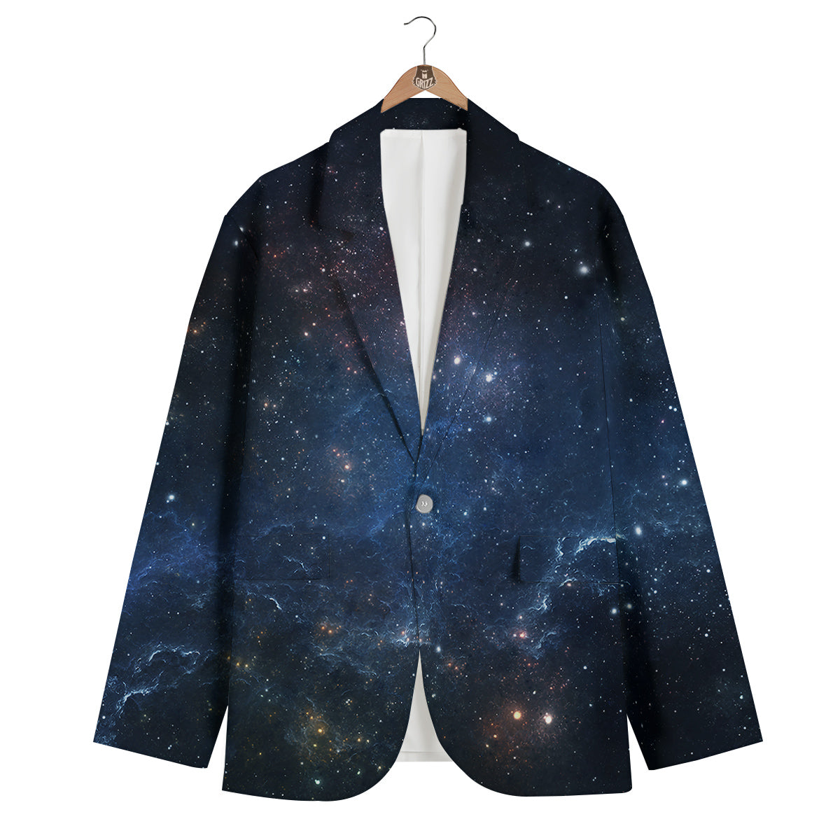 Universe Galaxy Space Dark Nebula Print Men's Blazer-grizzshop