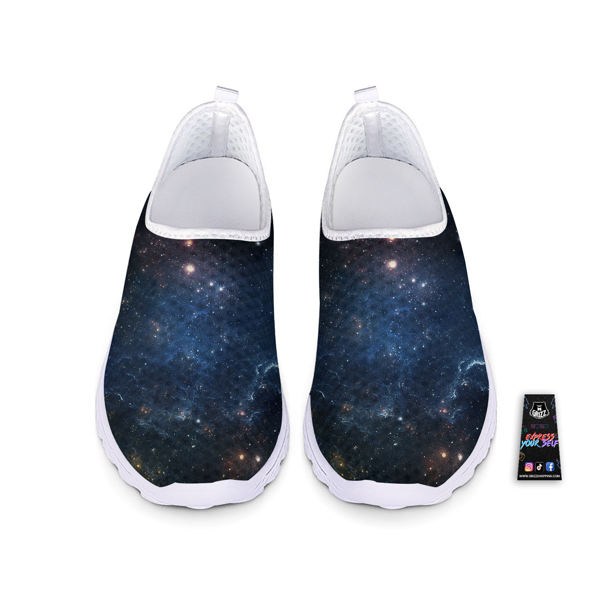 Universe Galaxy Space Dark Nebula Print Nurse Shoes-grizzshop