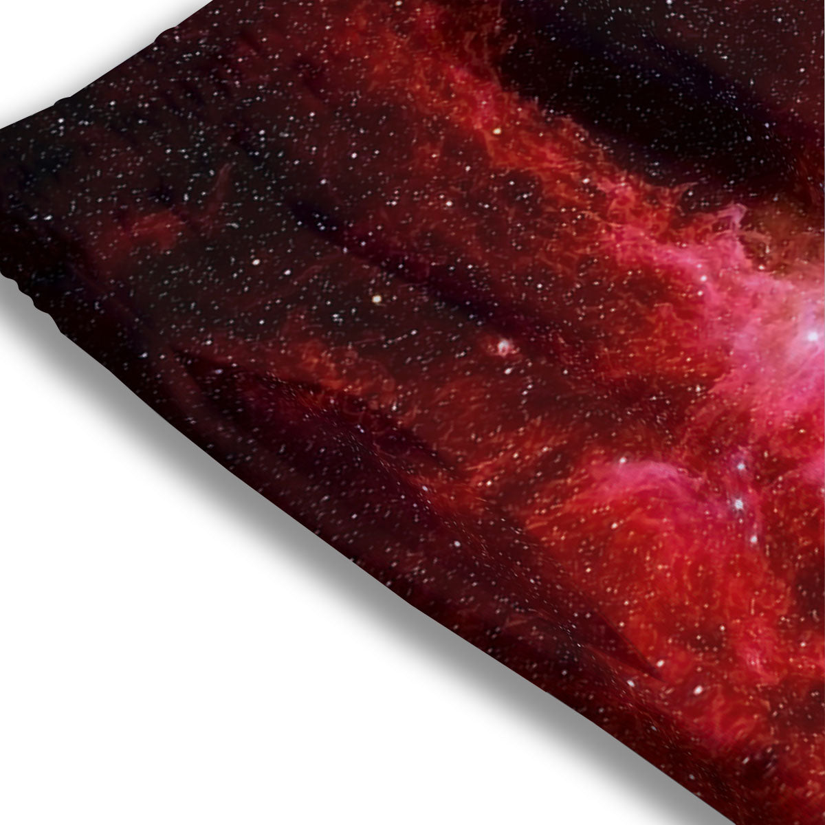 Universe Galaxy Space Red Stardust Print Mesh Shorts