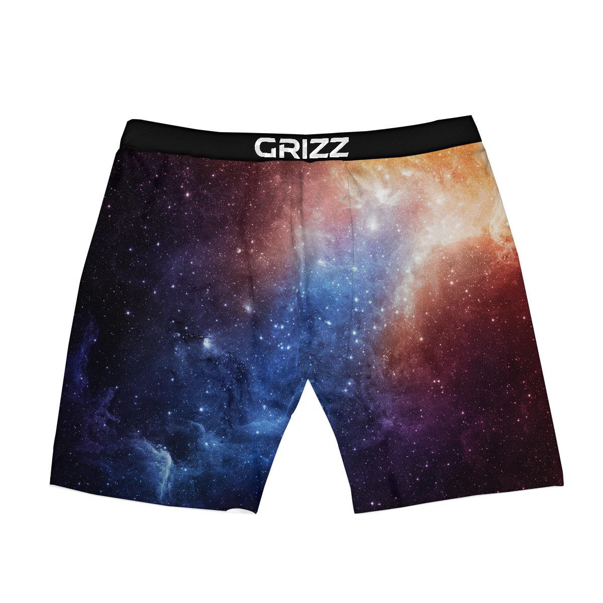 Universe Galaxy Space Teal Orange Print Boxer Briefs-grizzshop