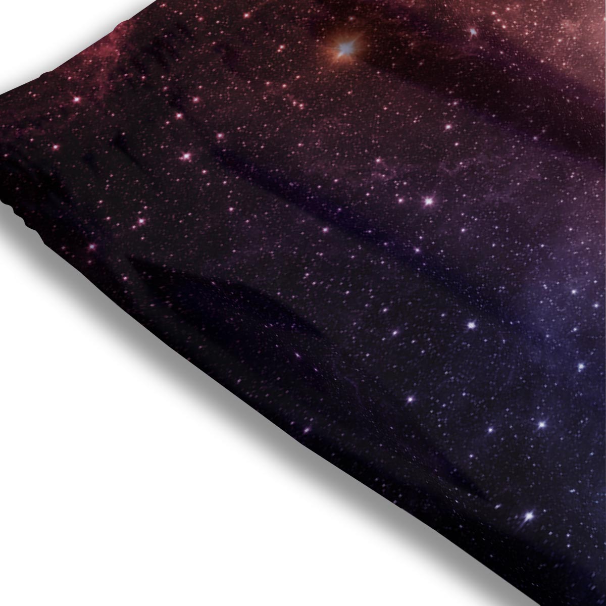 Universe Galaxy Space Teal Orange Print Mesh Shorts