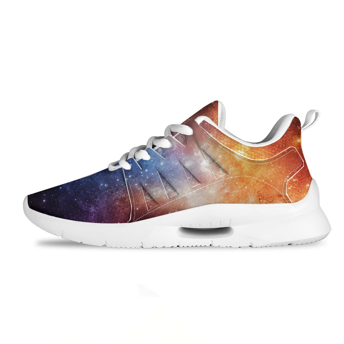 Universe Galaxy Space Teal Orange Print Tennis Shoes-grizzshop