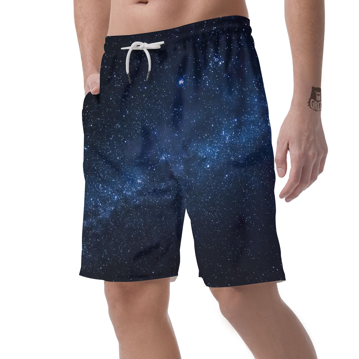 Universe Milky Way Print Men's Shorts-grizzshop