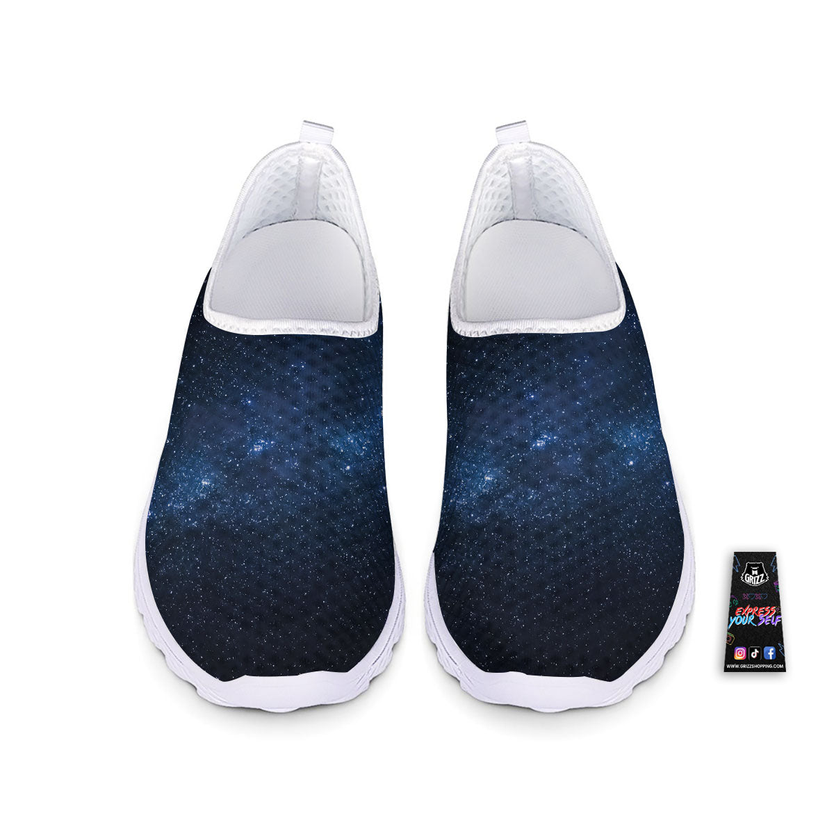 Universe Milky Way Print Nurse Shoes-grizzshop