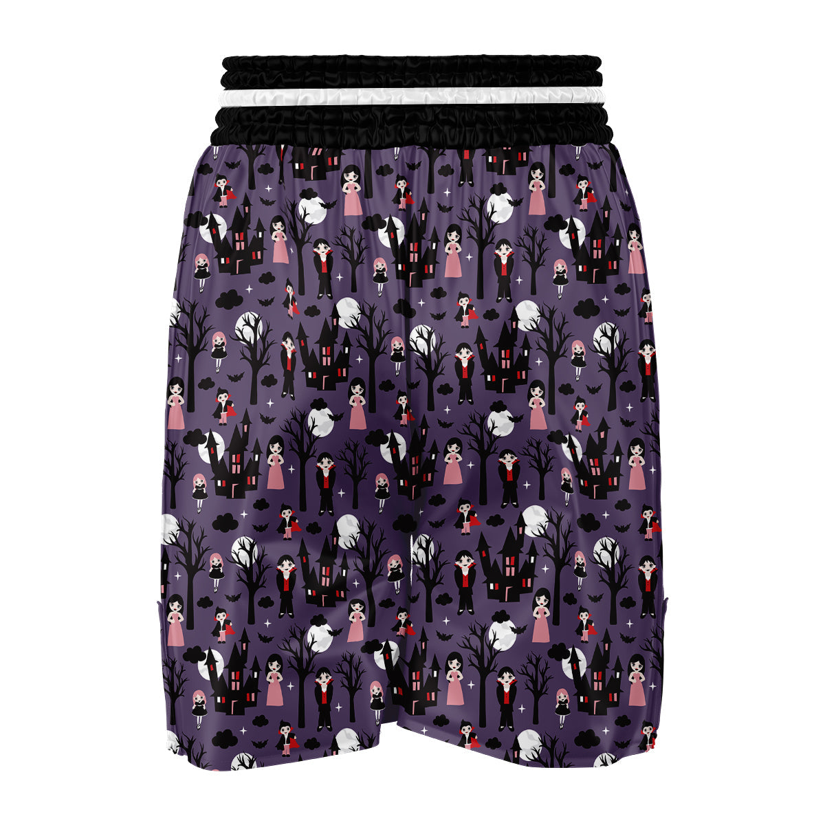 Vampire At Night Print Pattern Boxing Shorts-grizzshop