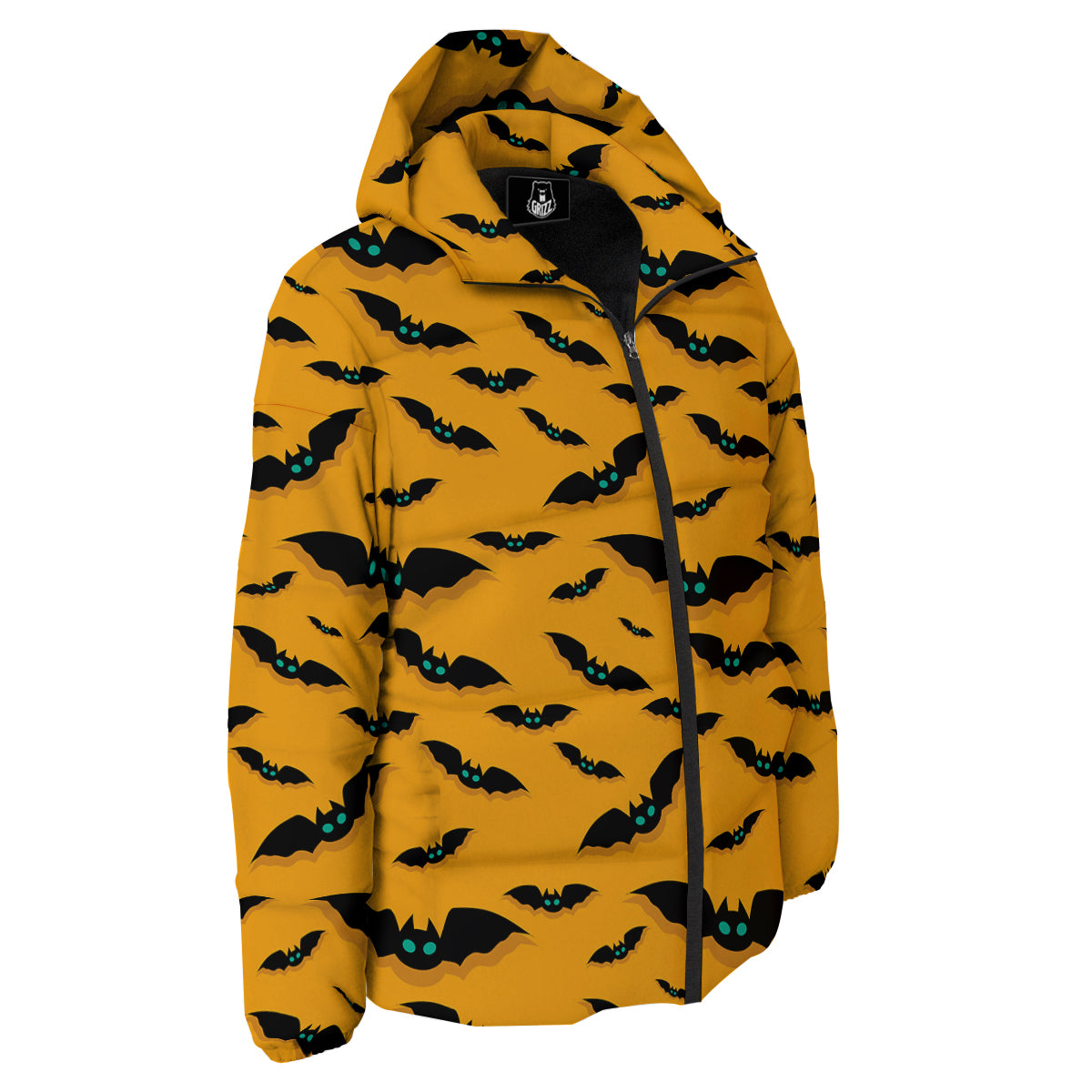 Vampire Bat Halloween Print Pattern Down Jacket-grizzshop