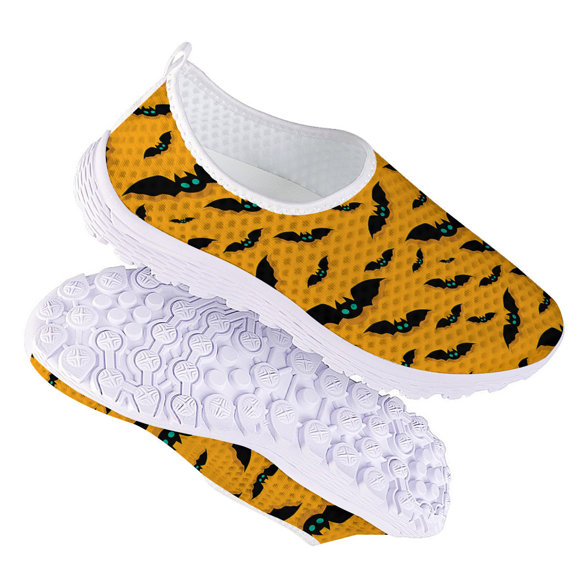 Vampire Bat Halloween Print Pattern Nurse Shoes-grizzshop