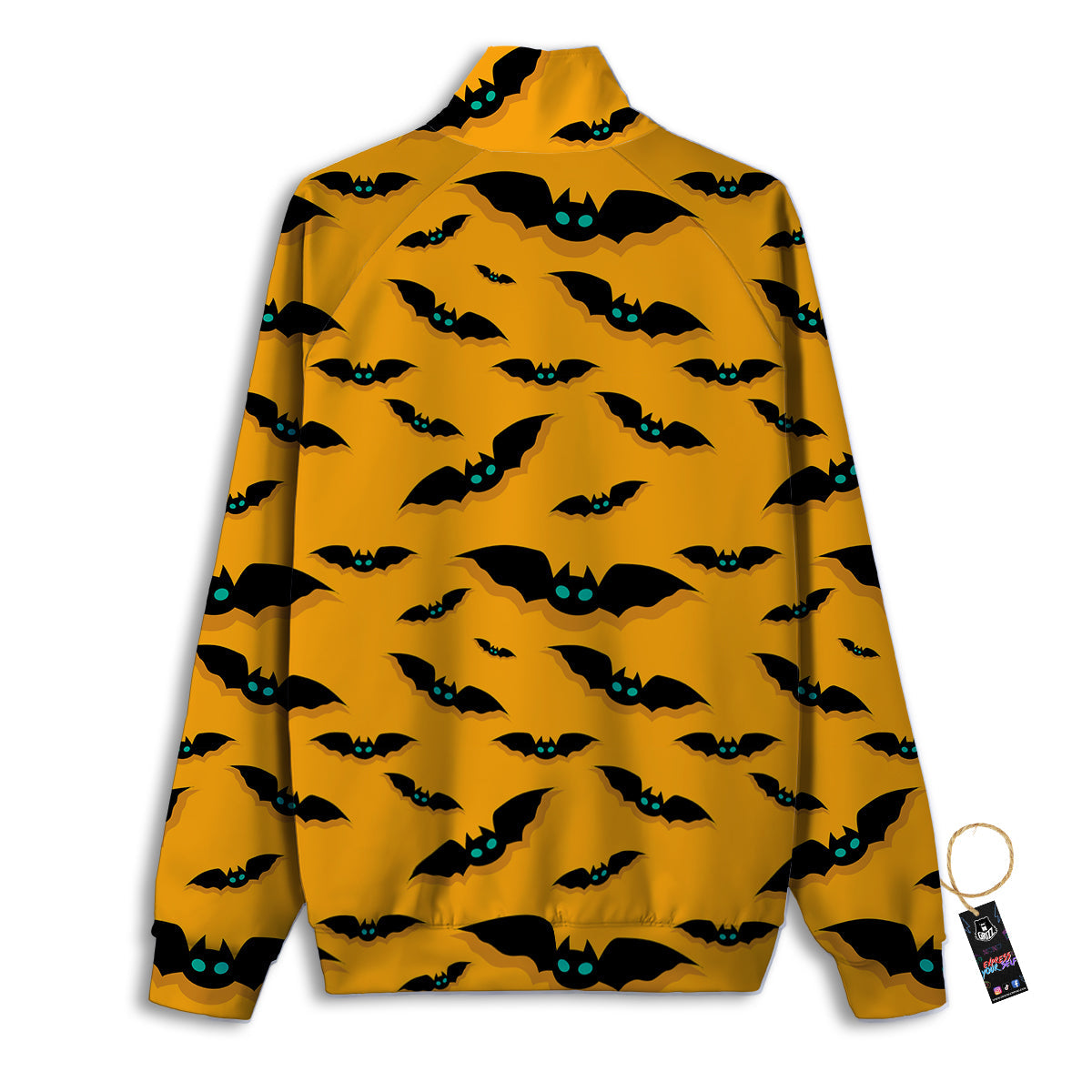 Vampire Bat Halloween Print Pattern Track Jacket-grizzshop