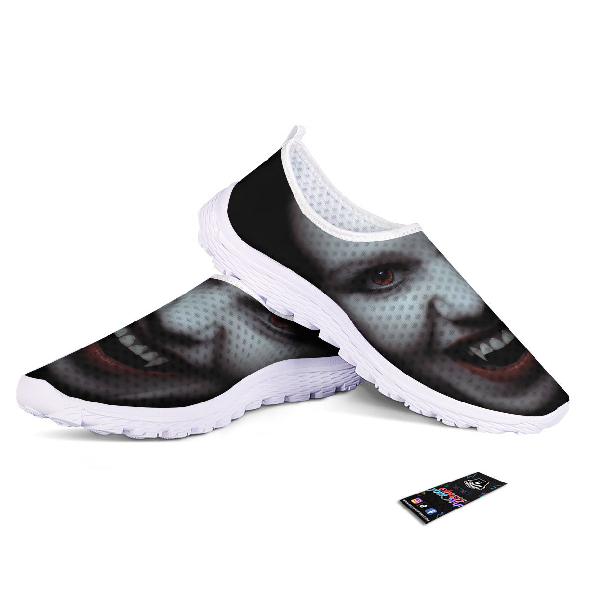 Vampire Girl Halloween Print Nurse Shoes-grizzshop
