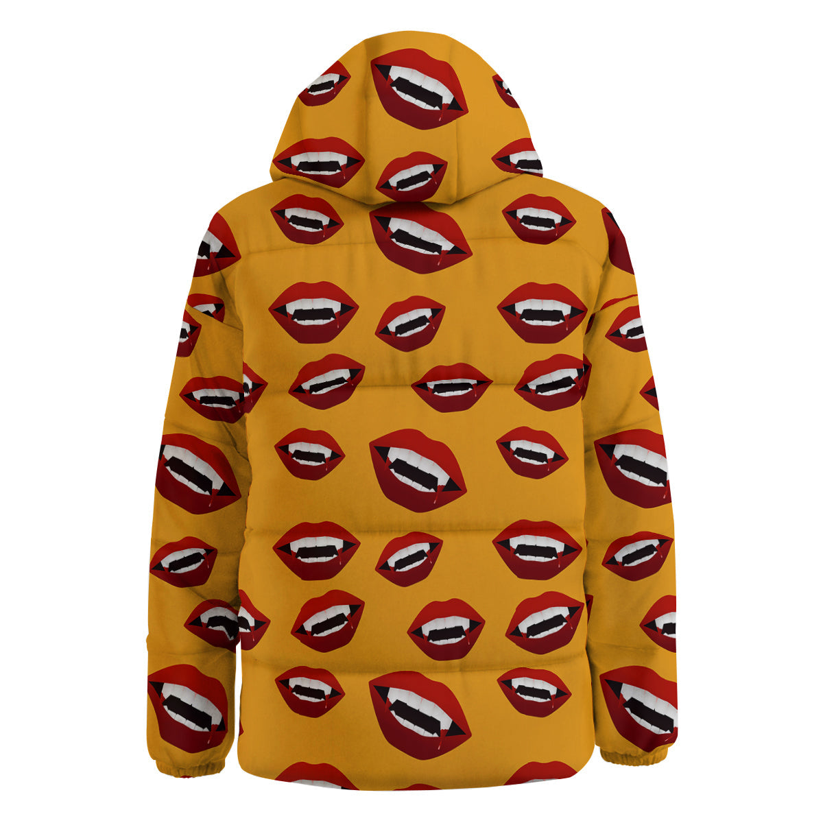 Vampire Lips Halloween Print Pattern Down Jacket-grizzshop