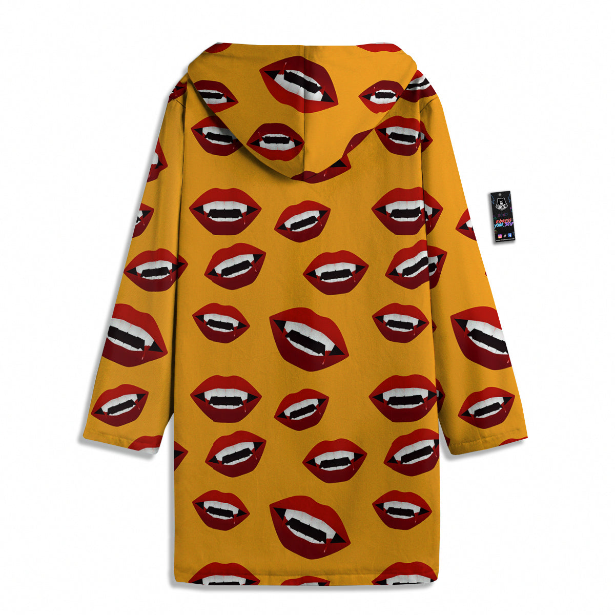 Vampire Lips Halloween Print Pattern Men's Windbreaker Jacket-grizzshop