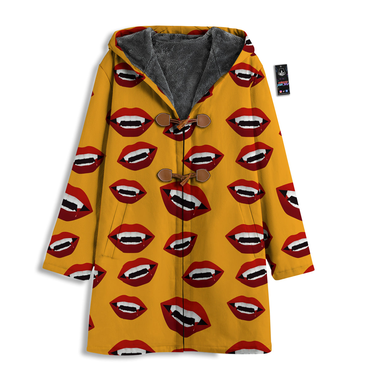 Vampire Lips Halloween Print Pattern Men's Windbreaker Jacket-grizzshop