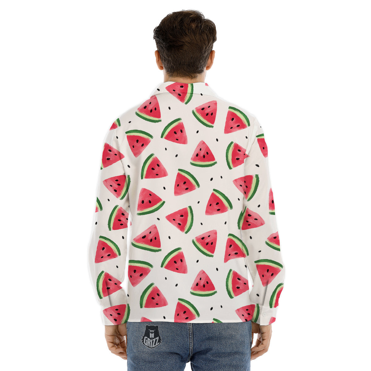 Vampire Lips Red Halloween Print Pattern Men's Dress Shirts-grizzshop