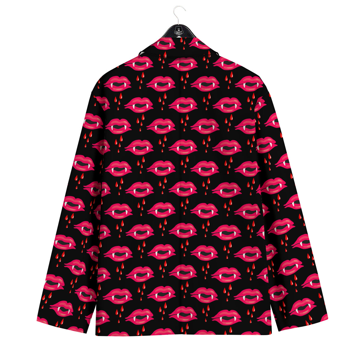 Vampire Lips Red Halloween Print Pattern Men's Sport Coat-grizzshop