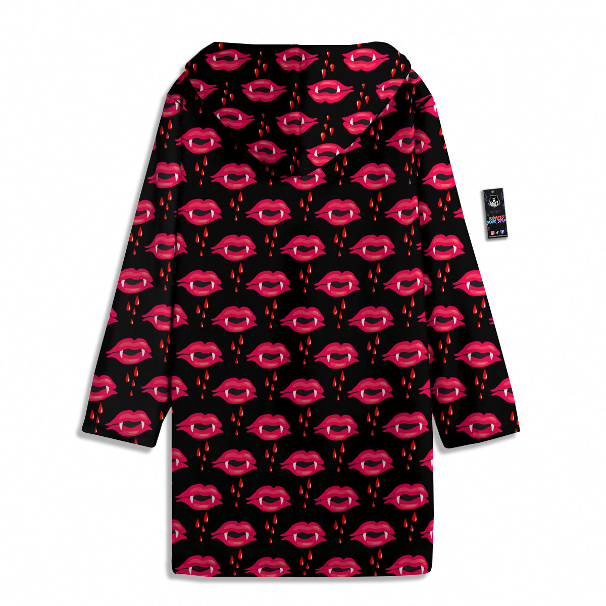 Vampire Lips Red Halloween Print Pattern Men's Windbreaker Jacket-grizzshop