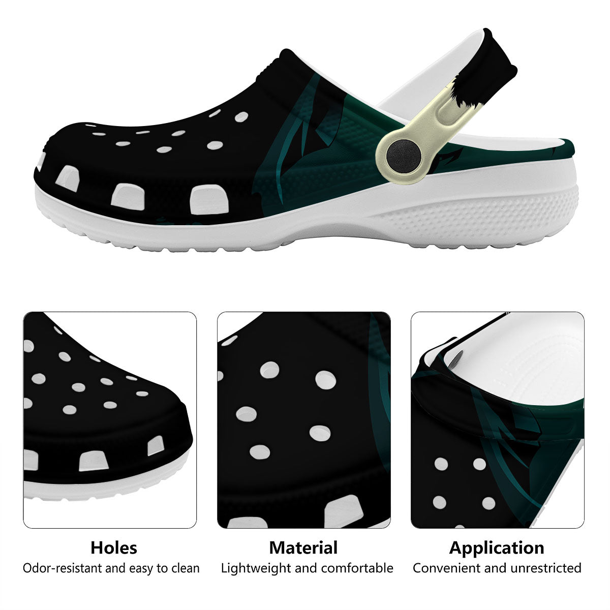 Vampire Silhouette Halloween Print Clog-grizzshop