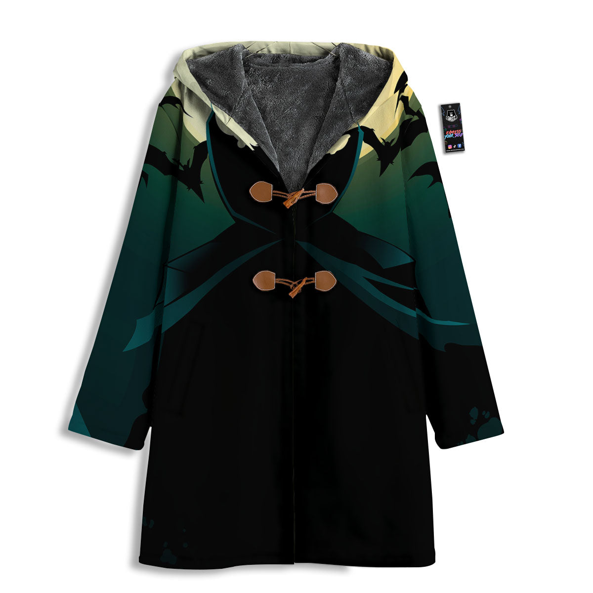 Vampire Silhouette Halloween Print Men's Windbreaker Jacket-grizzshop