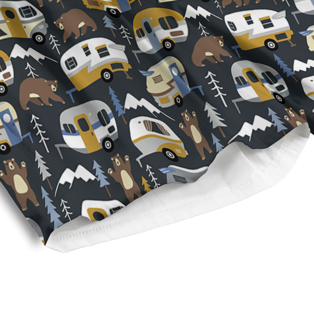 Van Camping Print Pattern Men's Athletic Shorts