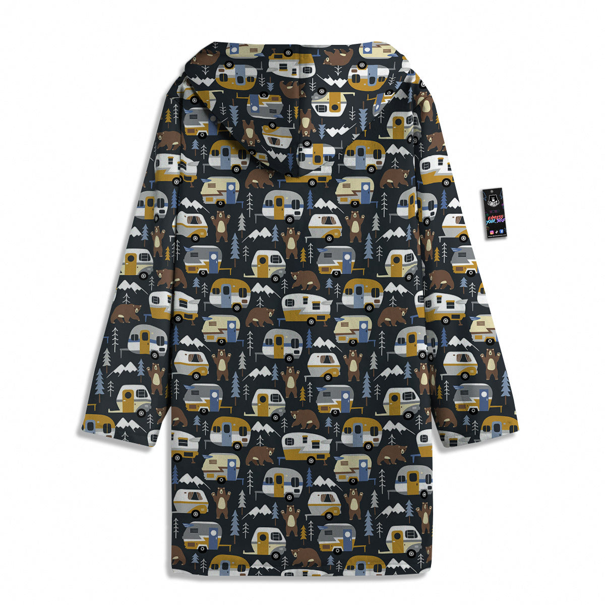 Van Camping Print Pattern Men's Windbreaker Jacket