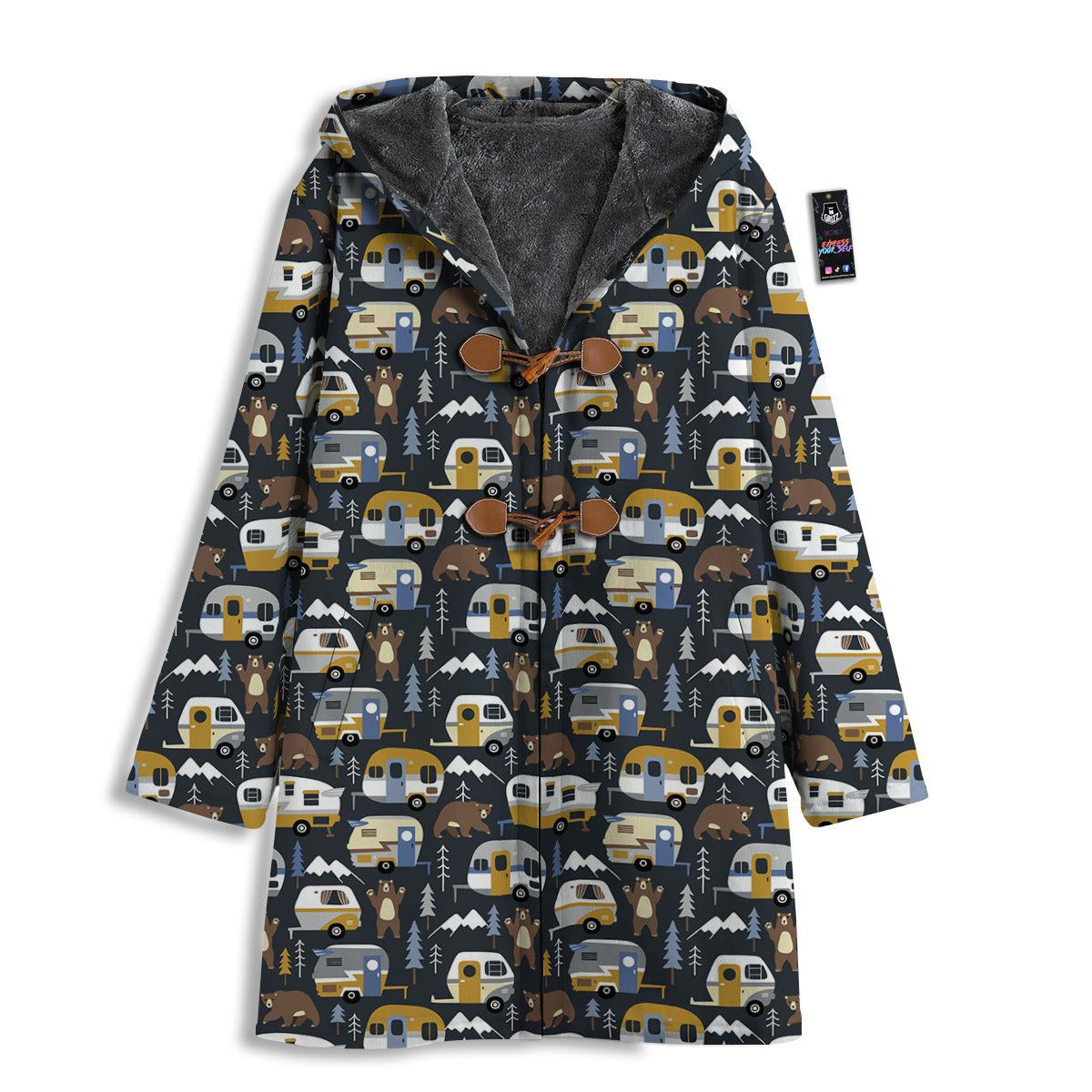 Van Camping Print Pattern Men's Windbreaker Jacket-grizzshop