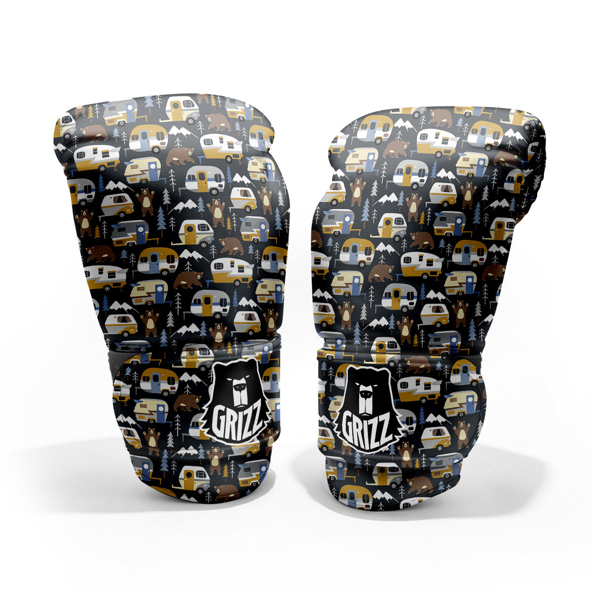 Van Camping Print Pattern Pro Boxing Glove