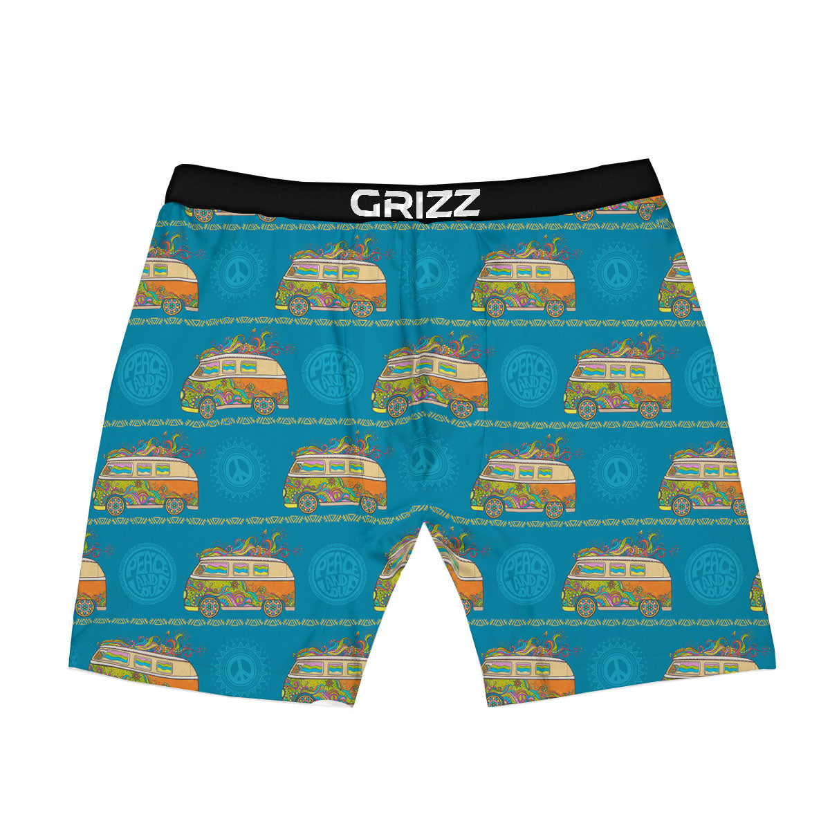 Van Hippie Vintage Print Pattern Boxer Briefs-grizzshop