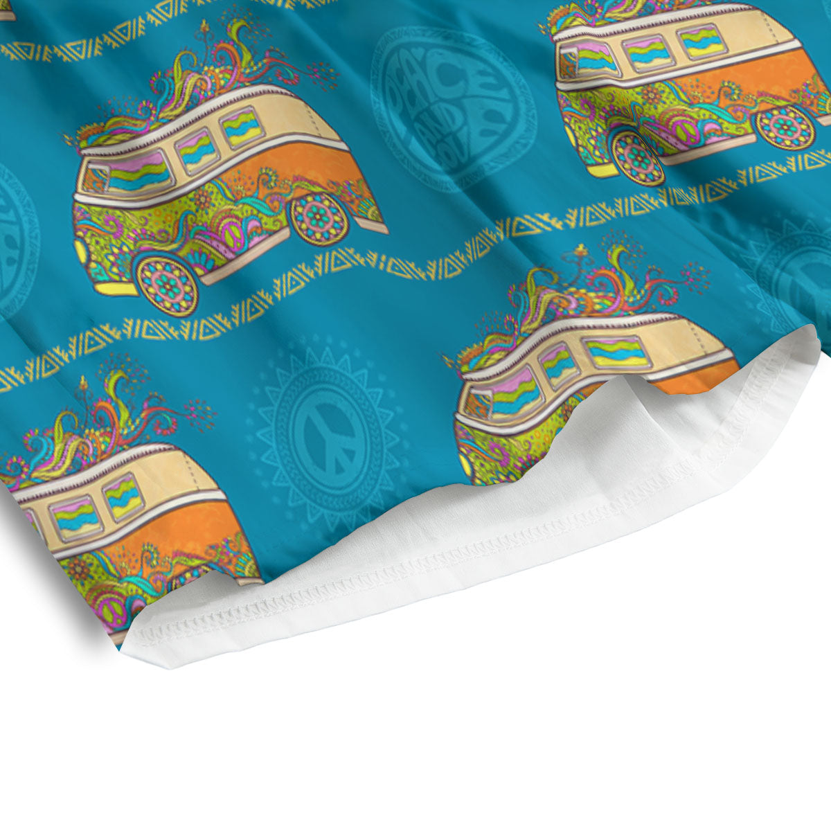 Van Hippie Vintage Print Pattern Men's Athletic Shorts