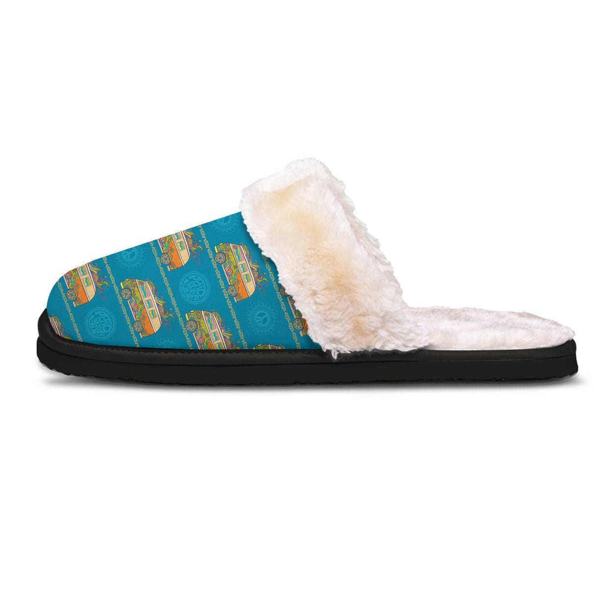 Van Hippie Vintage Print Pattern Slippers-grizzshop