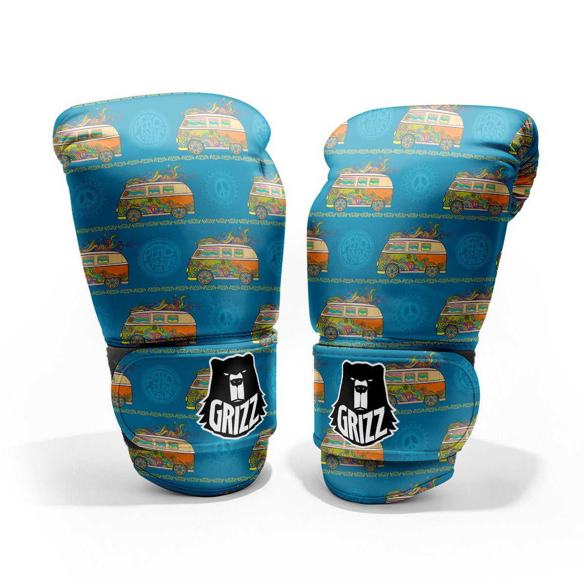 Van Hippie Vintage Print Pattern Pro Boxing Glove