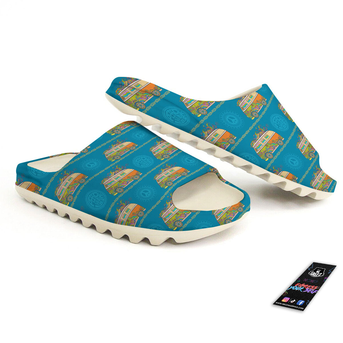 Van Hippie Vintage Print Pattern Sandals-grizzshop