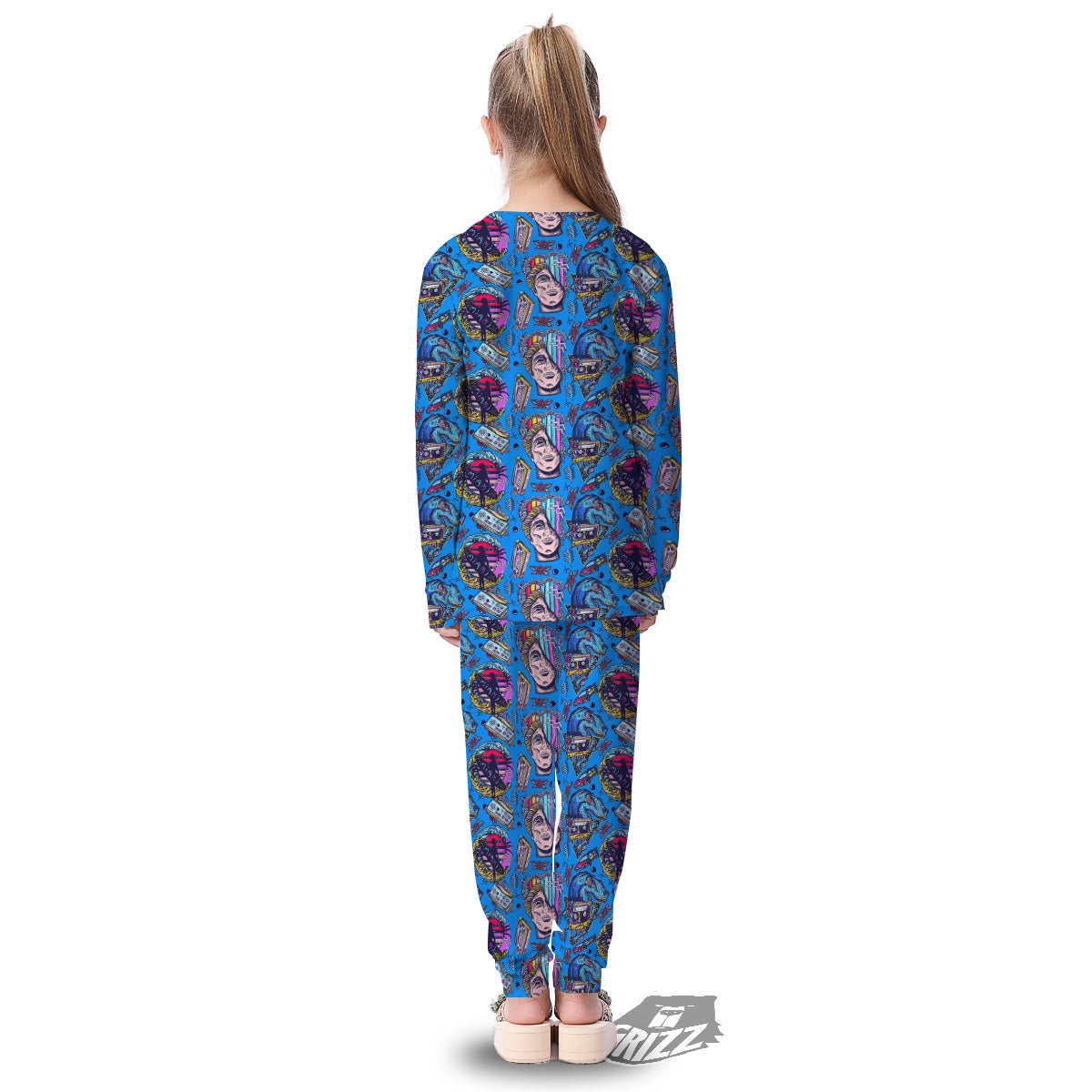 Vaporwave Art Cyberpunk Print Pattern Kid's Pajamas-grizzshop