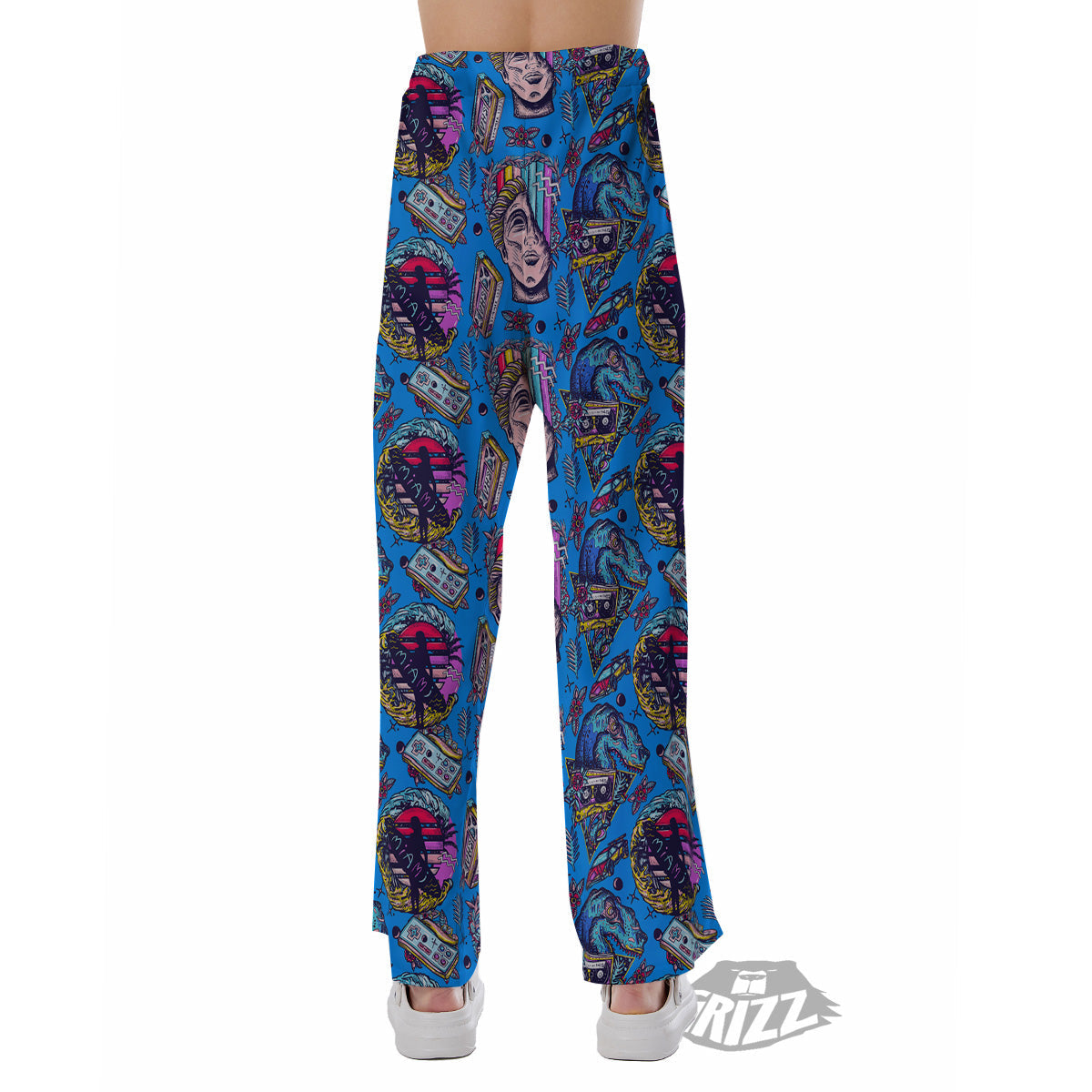 Vaporwave Art Cyberpunk Print Pattern Pajama Pants-grizzshop