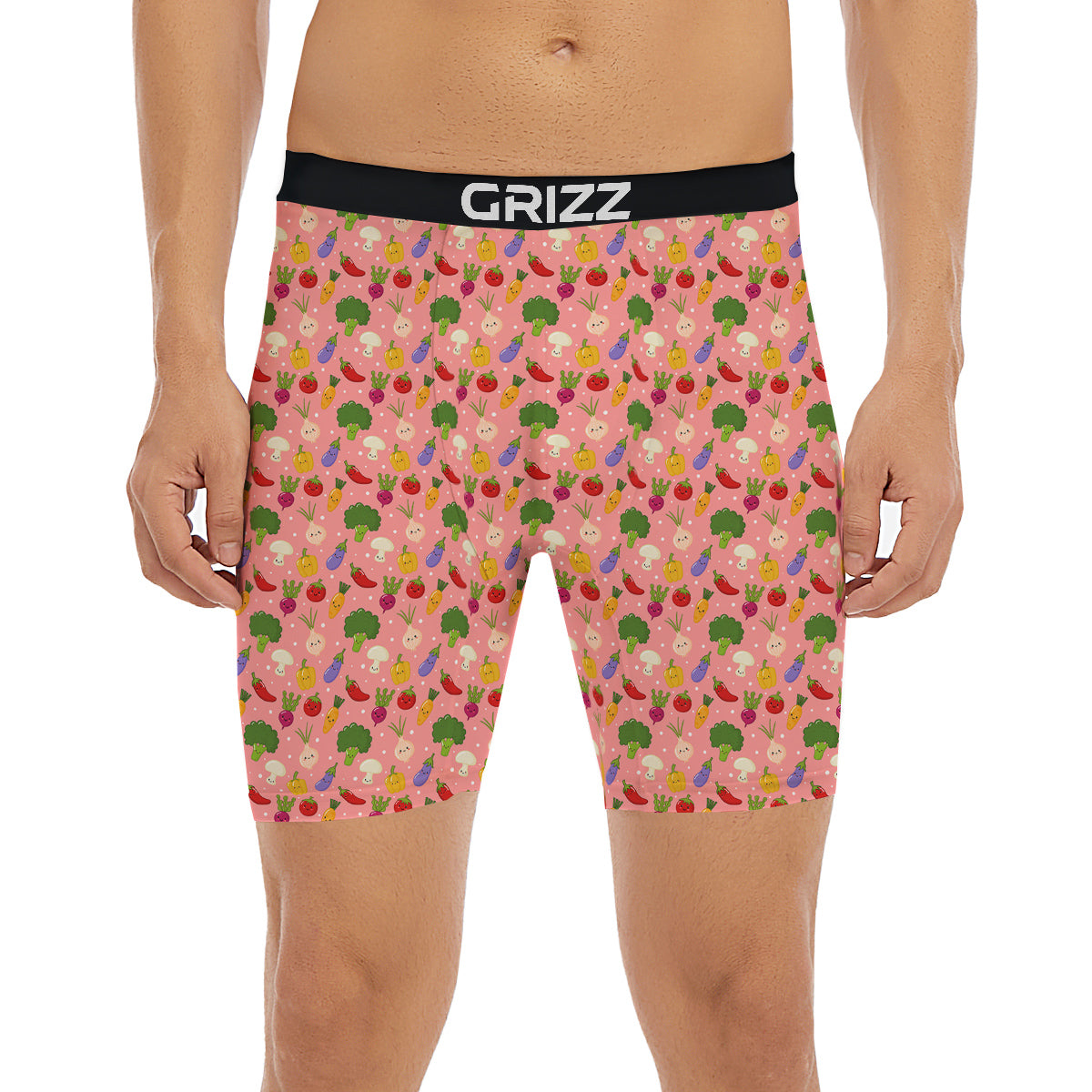 Vegan Cute Print Pattern Boxer Briefs-grizzshop