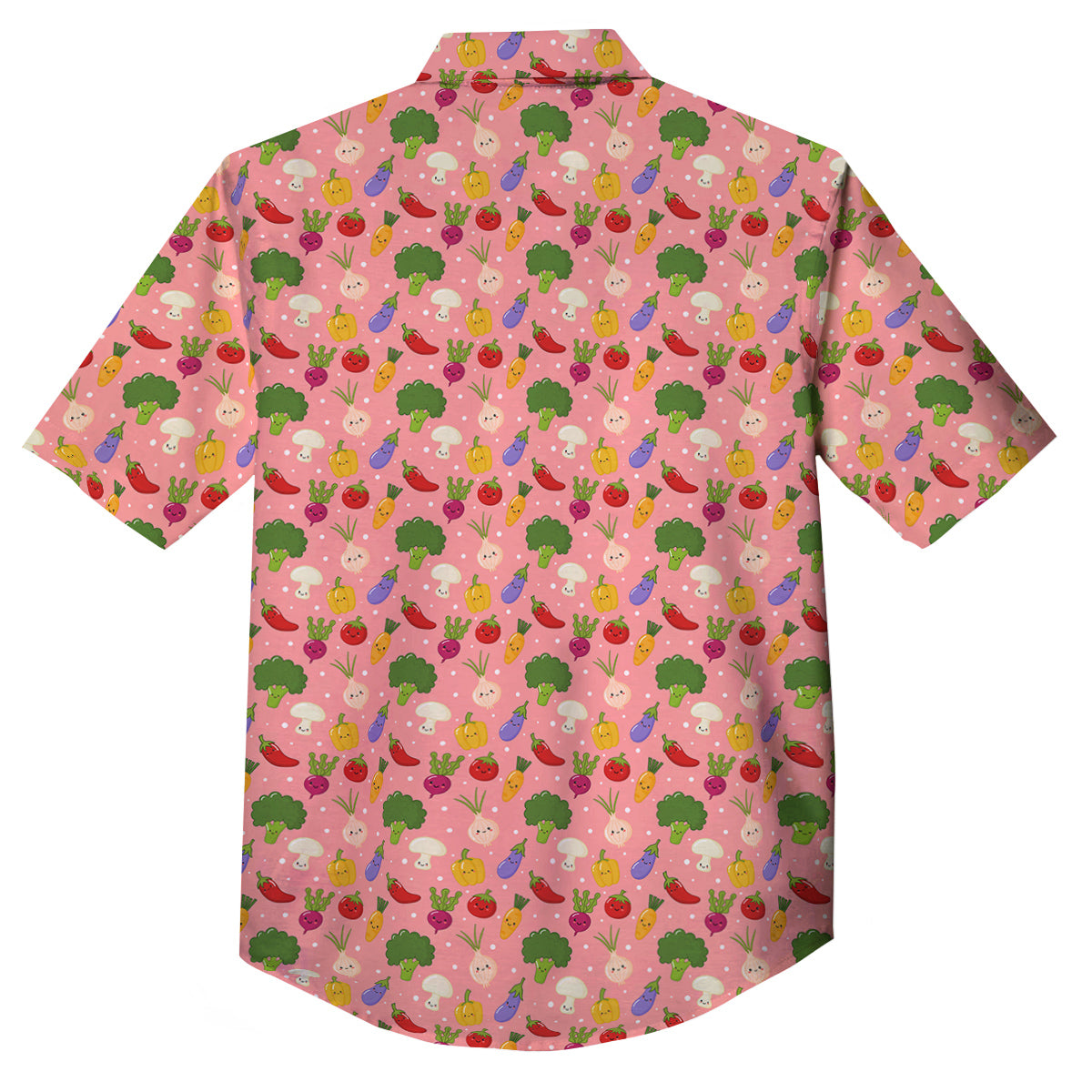 Vegan Cute Print Pattern Button Up Shirt-grizzshop