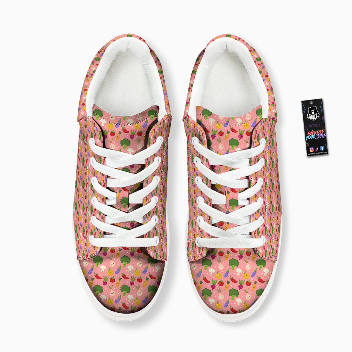 Vegan Cute Print Pattern Platform Shoes-grizzshop