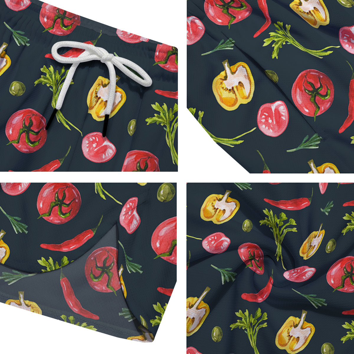Vegan Watercolor Print Pattern Men's Running Shorts-grizzshop