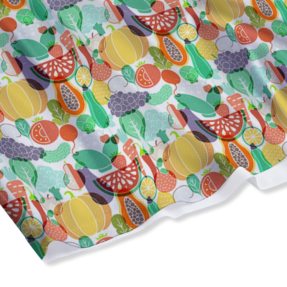 Vegetable Colorful Print Pattern Mesh Shorts-grizzshop