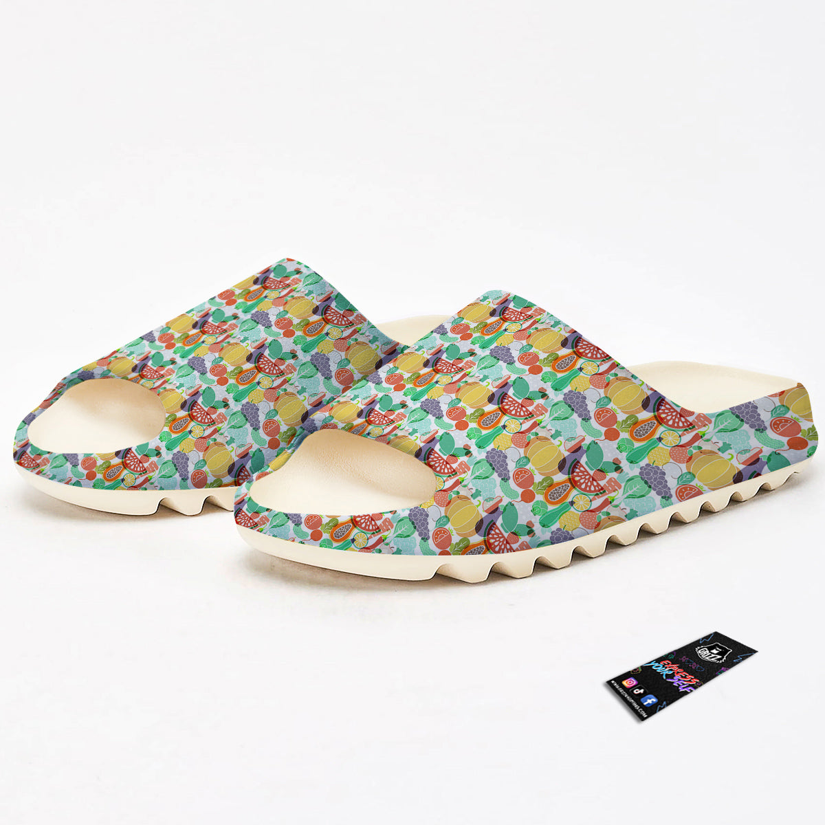 Vegetable Colorful Print Pattern Sandals-grizzshop