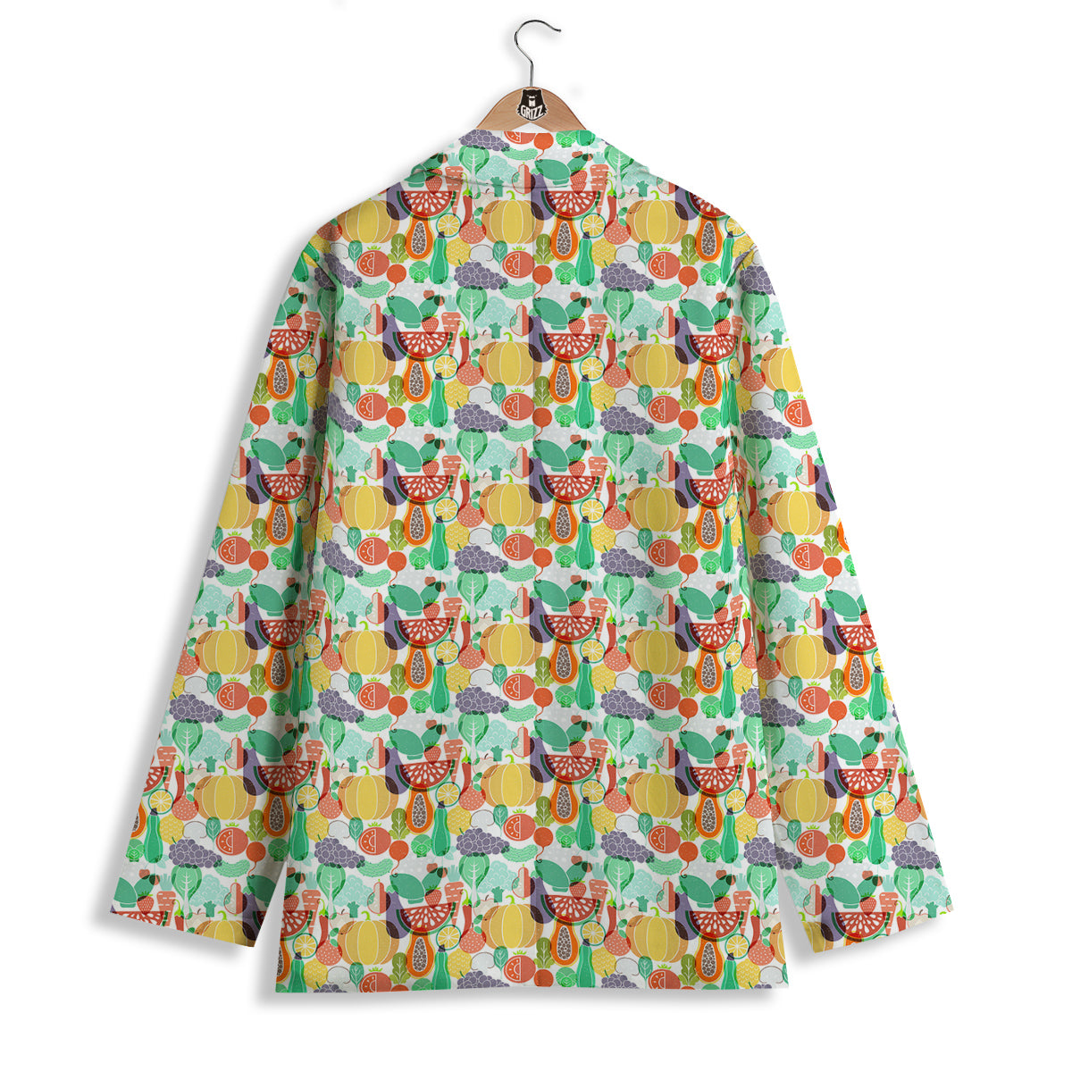 Vegetable Colorful Print Pattern Women's Blazer-grizzshop