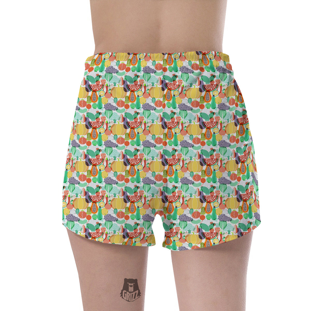 Vegetable Colorful Print Pattern Women's Shorts-grizzshop
