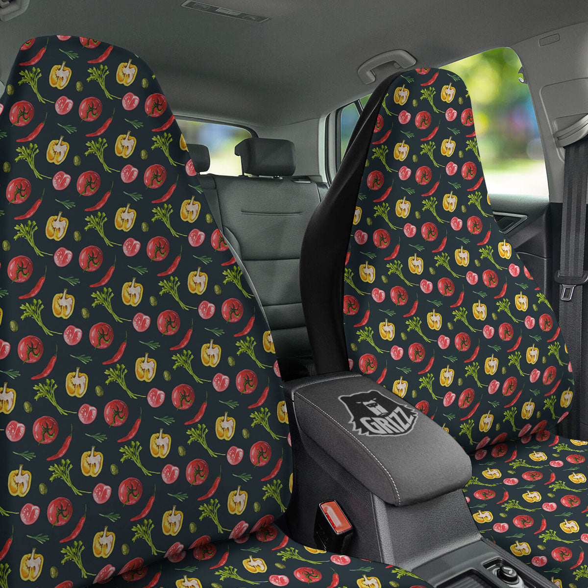 Vegetable Print Pattern Car Seat Covers-grizzshop